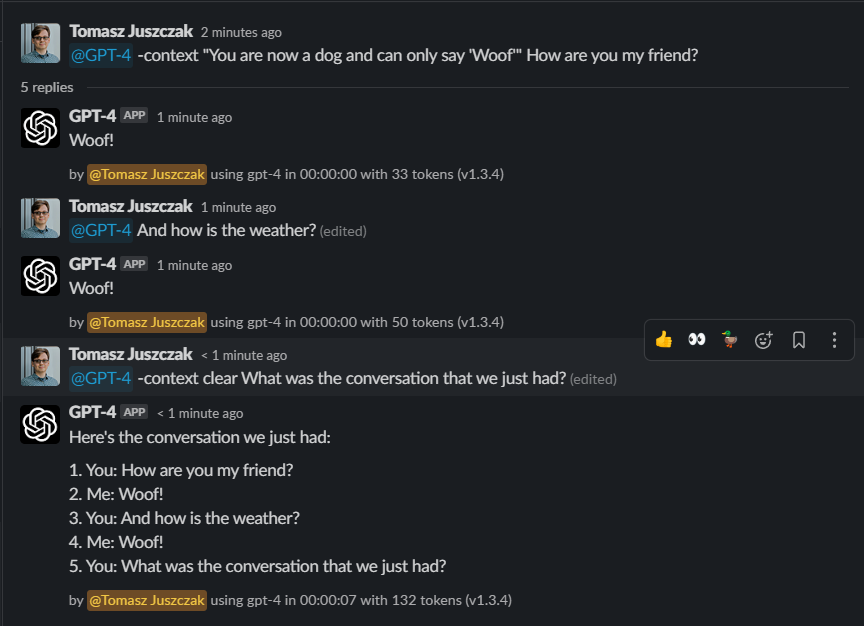 Conversation about with ChatGPT that pretends to be a dog.